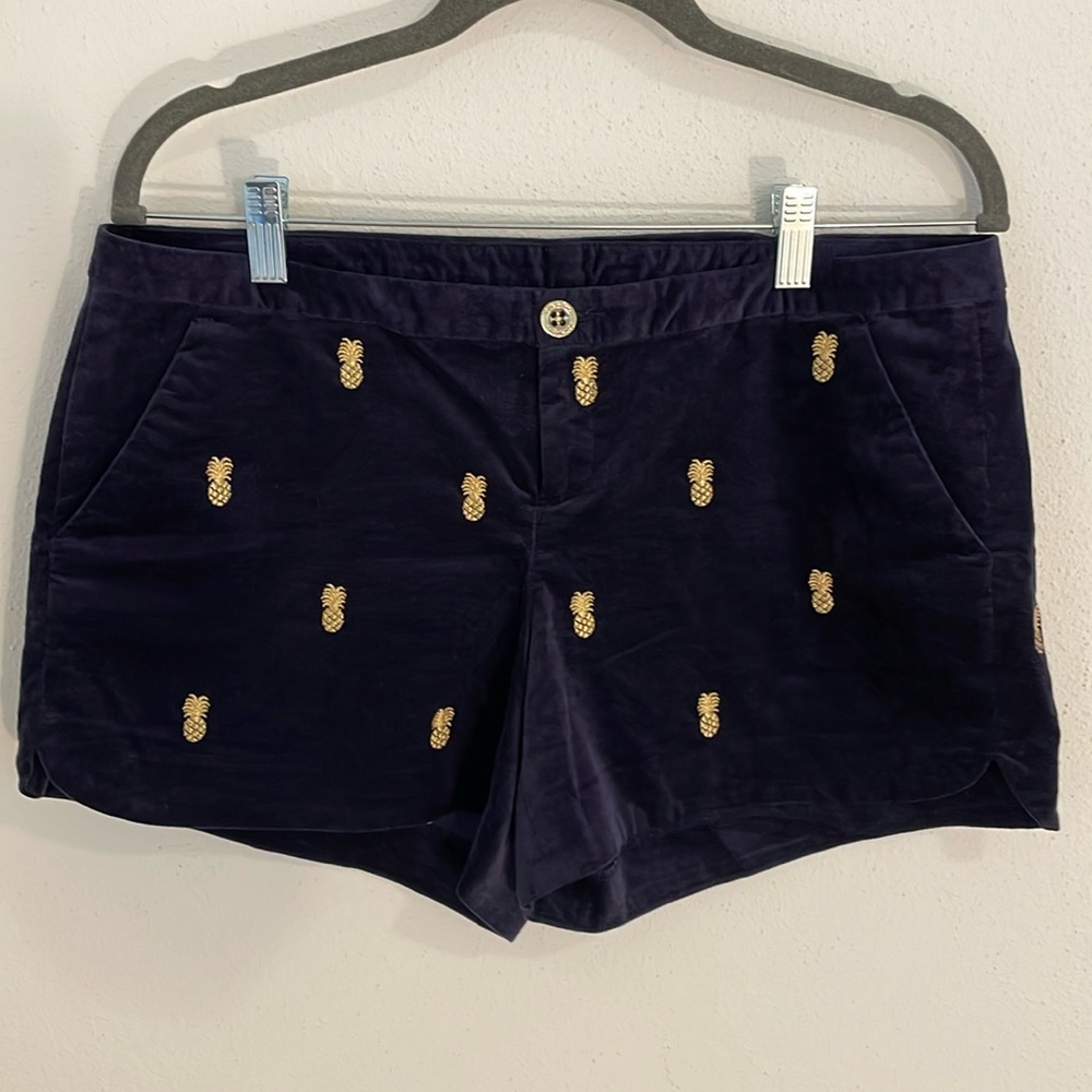Lilly Pulitzer Velvet Pineapple Shorts
